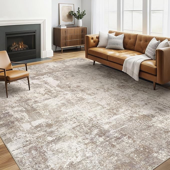 LOONGRUG 5x8 Area Rug Washable Neutral Modern Living Room Rugs Brown Beige | by LOONGRUG