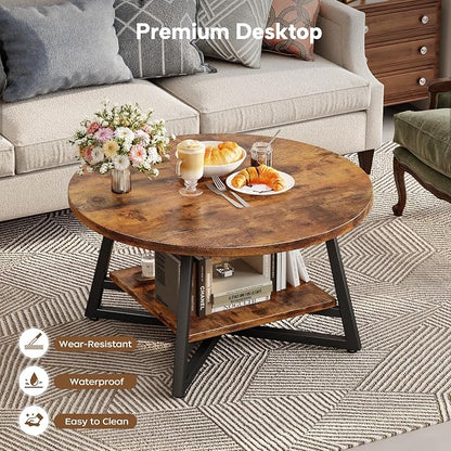 Round Coffee Table, Small Circle Coffee Table - Image 6