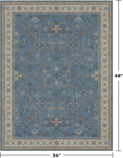 Washable Blue Rugs for Entryway Indoor - Image 2