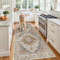 Madane Hallway Runner 3x8, Kitchen Rugs Washable Entry Rug, Turmeric/Grey | by Madane