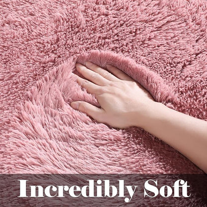 Blush Runner Rugs for Bedroom Living Room, Fluffy 2x6 Hallway Soft Area Rug | - Image 2