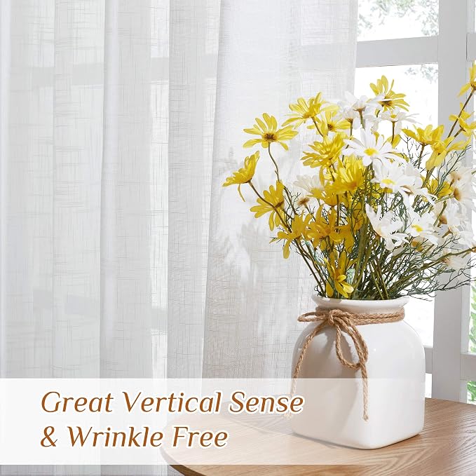 NICETOWN White Curtains 84 inches Long - Image 4