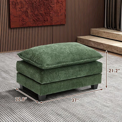 Ihanherry Ottoman for Modular Sectional Cloud Couch, Chenille Deep Seat Sofa - Image 2