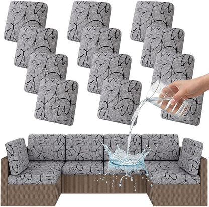 Smiry Waterproof Patio Cushion Covers, Stretch Outdoor Furniture Covers | Couch by Smiry