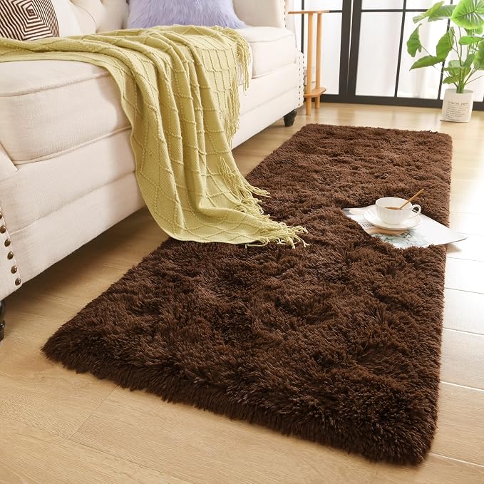 Chicrug Soft Runner Rug for Bedroom Living Room Plush Fluffy Rug 2x8 | Shag - Image 2