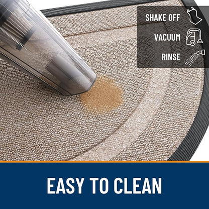 OLANLY Half Circle Front Door Mat Outside 29.5x17 All-Season Rubber Doormat | - Image 6