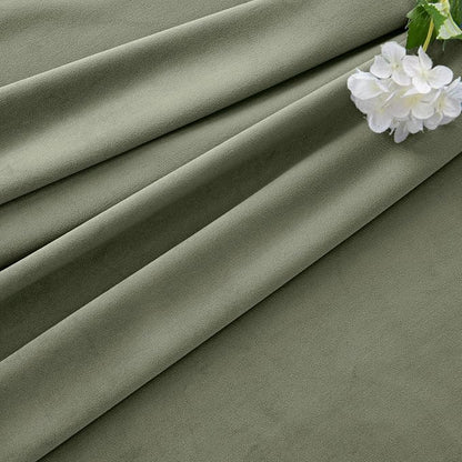 MIULEE Velvet Curtains 50W x 84L 2 Panels Sage Green Blackout Curtains | Luxury - Image 7