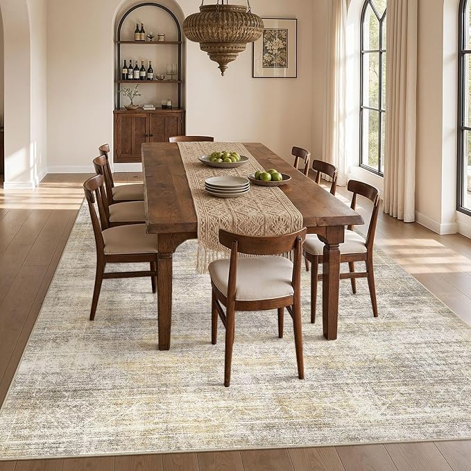 cotiled Boho 8x10 Area Rugs for Living Room: Large Moroccan Washable Rug | - Image 6
