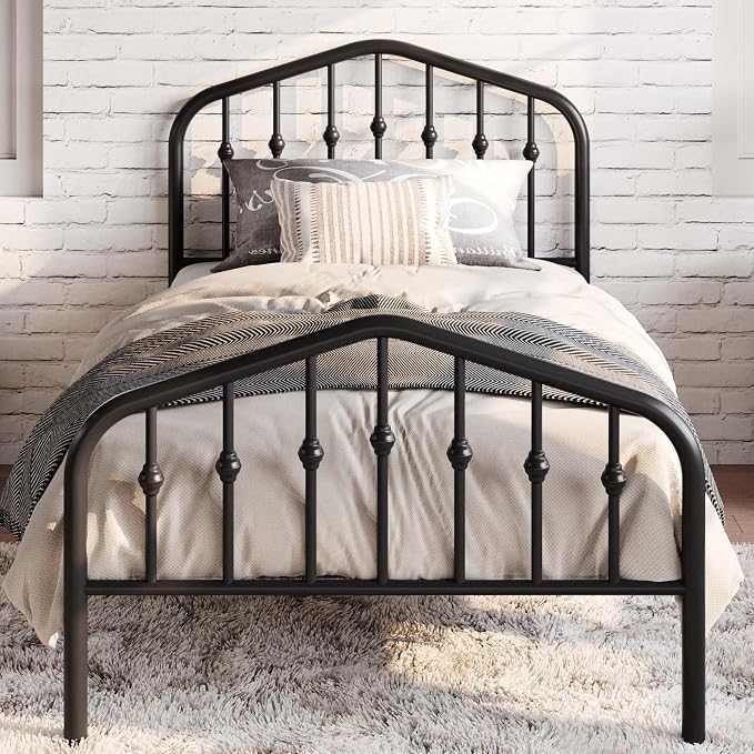 SHA CERLIN Twin Size Metal Platform Bed Frame by SHACERLIN