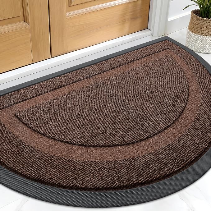 OLANLY Half Circle Front Door Mat Outside 71x23 All-Season Rubber Doormat | by OLANLY