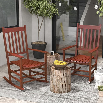 Outsunny Outdoor Rocking Chair Set of 2, Patio Rocking Chair - Image 2