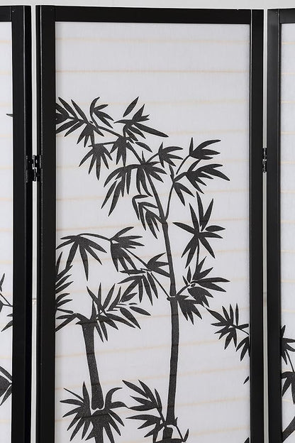 Roundhill Furniture 3-Panel Oriental Shoji Room Divider Screen - Image 3