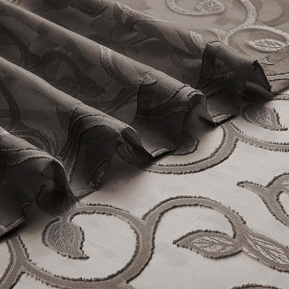 Furman Cafe Curtains 30 Inch Length 2 Panels Set, Elegant Geometric Jacquard - Image 8