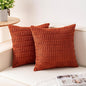 Aegero Pack of 2 Corduroy Decorative Throw Pillow Covers 26x26 Inch, Rust | by Unknown