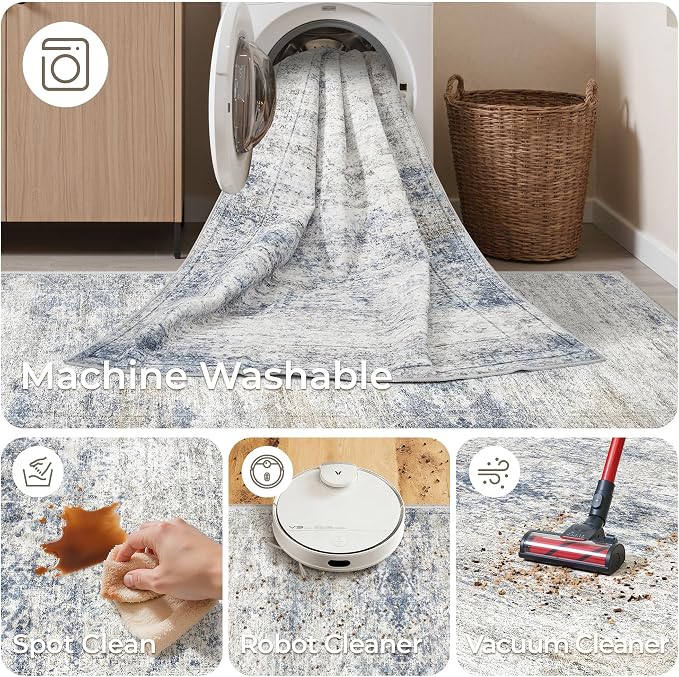2x3 Rug Non Slip, Small Washable Entryway Rug, Runner - Image 8