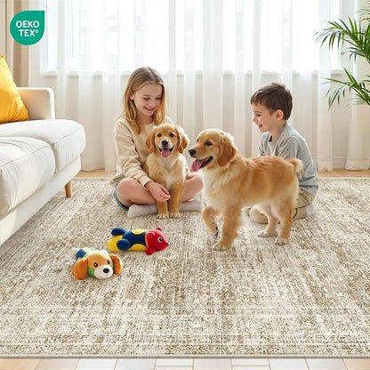 5x7 Area Rugs for Living Room, Large Washable Rug, Dining Room, Low Pile - Image 9