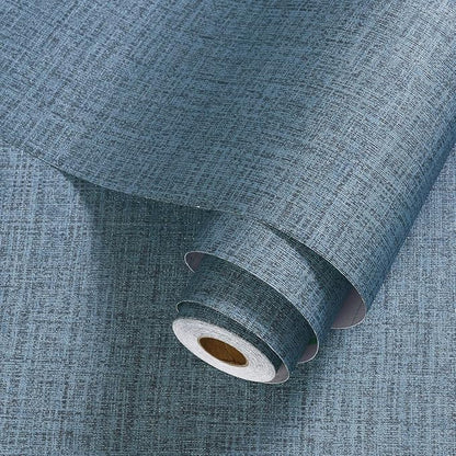 Blue Peel and Stick Wallpaper Linen Contact Paper - Image 2
