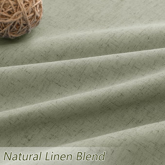 Sage Green 100% Blackout Curtains 80 Inch Length 2 Panels Set - Image 3