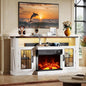 WLIVE 3-Sided Glass Electric Fireplace TV Stand by WLIVE