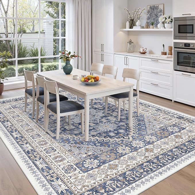 10x12 Area Rugs for Living Room, Large Washable Rug, Dining Room, Low Pile - Image 8