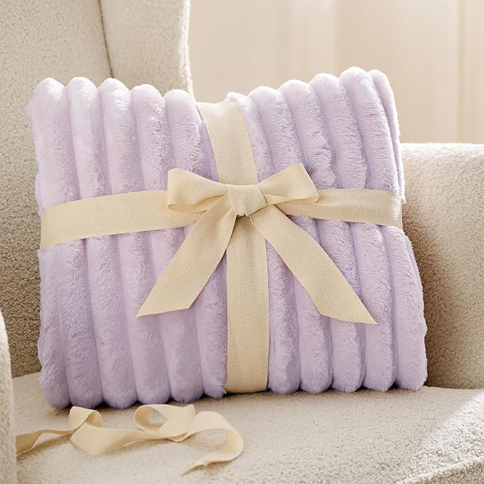 Bedsure Soft Throw Blanket for Couch Decor Gifts Lavender Fog 50"x60" | - Image 9