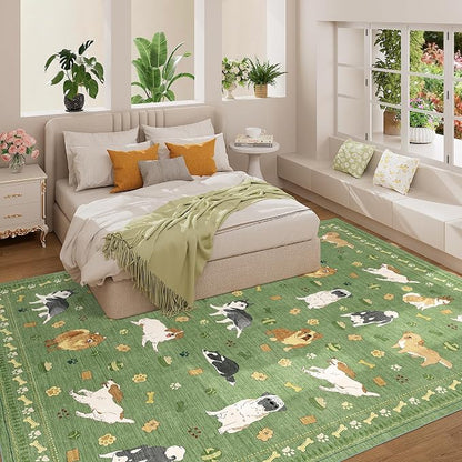 DUKINO 8x10 Area Rug, Washable Dog Rugs - Image 7