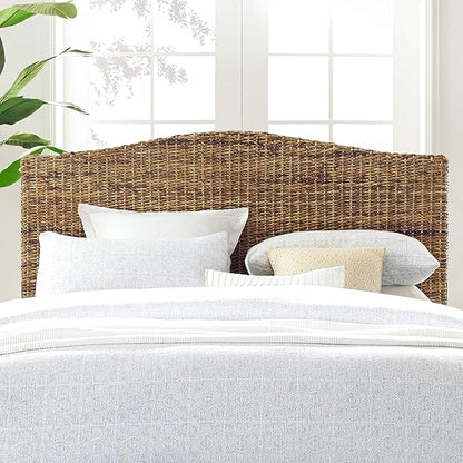 Crosley Furniture Serena Bed, Handwoven Natural Fiber Rattan Headboard and - Image 9