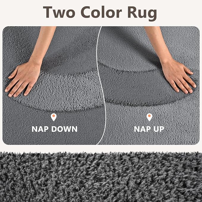 2x10 Dark Grey Solid Runner Rug Washable Non-Slip - Image 9