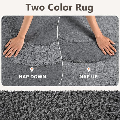 2x10 Dark Grey Solid Runner Rug Washable Non-Slip - Image 9