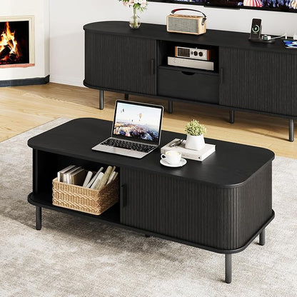 ONBRILL 47.2 Inch Mid Century Modern Coffee Table - Image 5