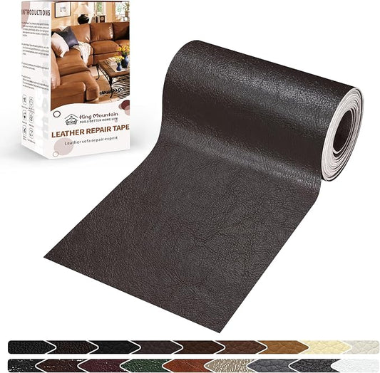 KING MOUNTAIN Leather Repair Patch, 4 x 63 Inches self Adhesive Leather Repair by ForABetterHomeLife