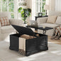 Furnideco Farmhouse Lift Top Coffee Table, Square Wood Center Table by FurnidecoFurniture