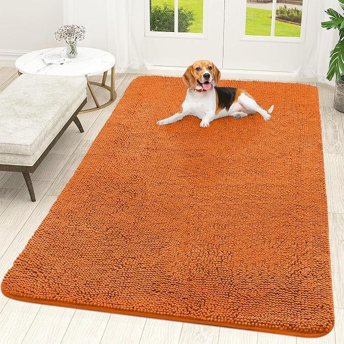 OLANLY Dog Door Mat for Muddy Paws 70x46, Super Absorbent Chenille Mud Mat | by OLANLY