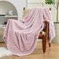 EXQ Home Gentle Soft Fleece Throw Blanket – Cozy Lightweight 3D Imitation by EXQHomeTexitleCoLtd