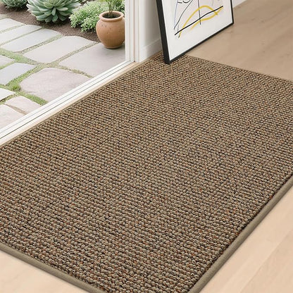 BEQHAUSE Dirt Trapper Door Mat 32" x 48", Non-Slip Washable Doormats, Low by BEQHAUSE