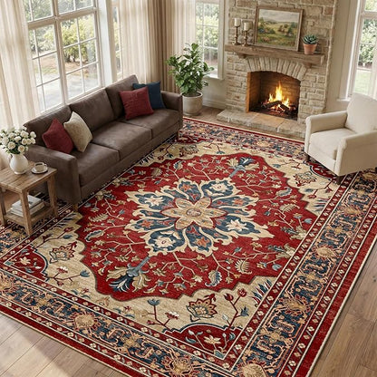 RELEANY Washable Area Rug, Large 9'x12', Water Repellent, Pet Friendly - Image 3