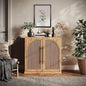 BELLEZE 3 Tier Bookshelf with Double-Arc Door, Modern Bookcase Shelf with by BELLEZE