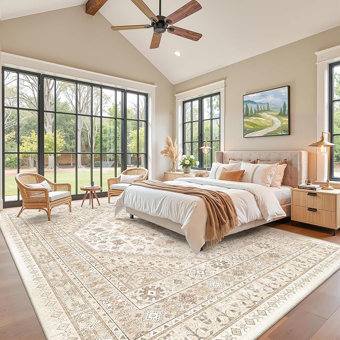 10x14 Area Rugs for Living Room, Large Washable Rug, Dining Room, Low Pile - Image 9