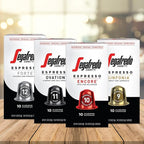 Segafredo Zanetti Espresso Capsules – Aluminum Pods for Nespresso Original Machines – Extra Dark Roast Premium Espresso with a Bold Aroma – Smoky, Intensity 12 – Forte, 10 Count