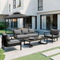 4-Piece Outdoor Steel Sofa Set, All Weather Patio Conversation Set by VilroCaz