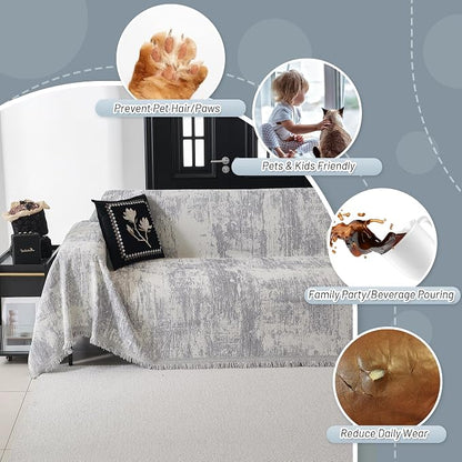 MYSKY HOME Couch Cover for Sectional Sofa Set Furniture Sofa Cover Washable for - Image 3