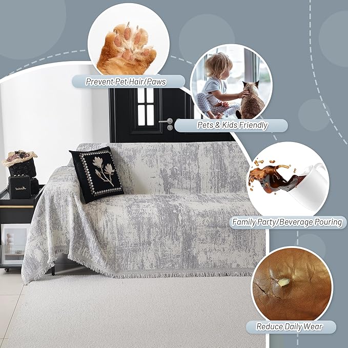 MYSKY HOME Sectional Couch Cover Sofa Covers - Image 3