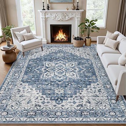3x5 Area Rugs Living Room: Washable Vintage Rug by EXPEDIX