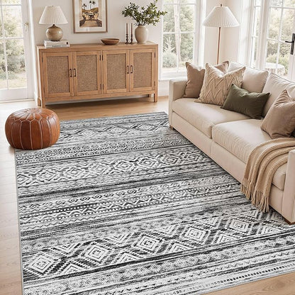 cotiled Boho 5x7 Area Rugs for Living Room: Soft Moroccan Washable Rug | Solve by COTILED