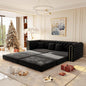 90.6'' Velvet Folding Floor Sofa Bed by Unknown