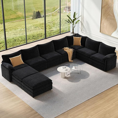 Vesgantti Large Modular Sectional Sofa, Big Comfy Cloud Couch by Vesgantti