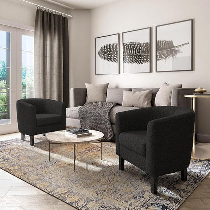 BELLEZE Living Room Chair, Teddy Polyester Accent Barrel Chair, Club Tub Sofa - Image 5