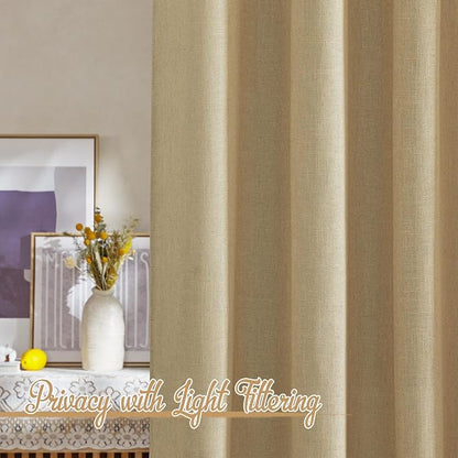 NICETOWN Linen Brown Curtains & Drapes Privacy - Image 5