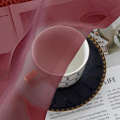 Burgundy Sheer Curtains - Image 2