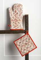Maison d' Hermine Pot Holders Set 100% Cotton Heat Resistant Potholders 8" x 8" Hot Pads with Loop BBQ, Cooking, Baking, Grilling, Kitchen, Handling Hot Pans (Pack of 2, Cachemire)